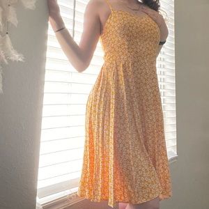 Yellow flower picnic dress
